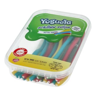 יוגטה מקלות מבריקים ממולאים פירות 190 גרם