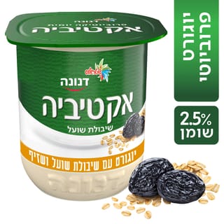 יוגורט אקטיביה שיבולת שועל ושזיף 150 גרם