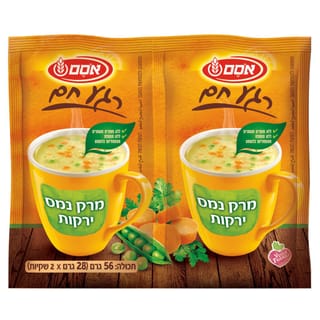 אסם זוג מרק נמס ירקות 28 גרם * 2 שקיות