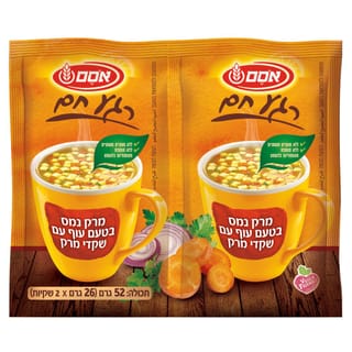 אסם זוג מרק נמס עוף 26 גרם * 2 שקיות
