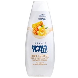 הוואי - תחליב רחצה יוגורט בניחוח וניל ודבש 650 מ"ל