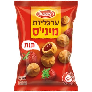 ערגליות מיניס תות300גרם
