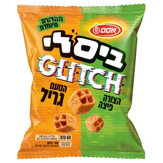 חטיף ביסלי גליץ' בטעם גריל, 60 גרם