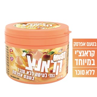 MUST קראנצ' בטעם אפרסק 58 גרם