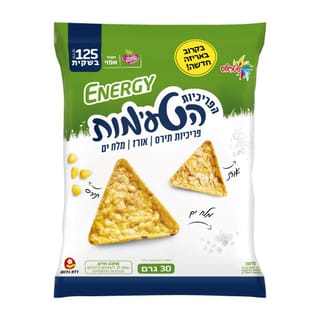 אנרגי פריכיות תירס-אורז+מלח ים 30 גרם