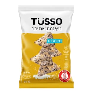 טוסו חטיף קראנצ' אורז שחור בתיבול מלח ים