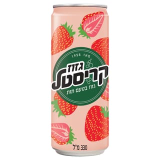 פחית קריסטל תות מוגז 330 מ"ל