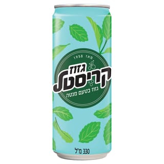 פחית קריסטל מנטה מוגז - 330 מ"ל