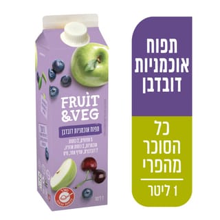 פרוט ווג' תפוח אוכמניות דובדבן קרטונית 1 ליטר