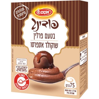אסם פודינג טעם פרלין שוקולד אספרסו12*75ג