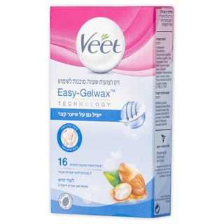 VEET רצועות שעווה לשיער קצר 16 יח'