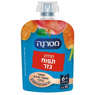 מטרנה - מחית תפוח גזר פאוץ 90 גרם
