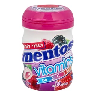 מסטיק מנטוס ויטמינים בטעם פירות יער 60 גרם